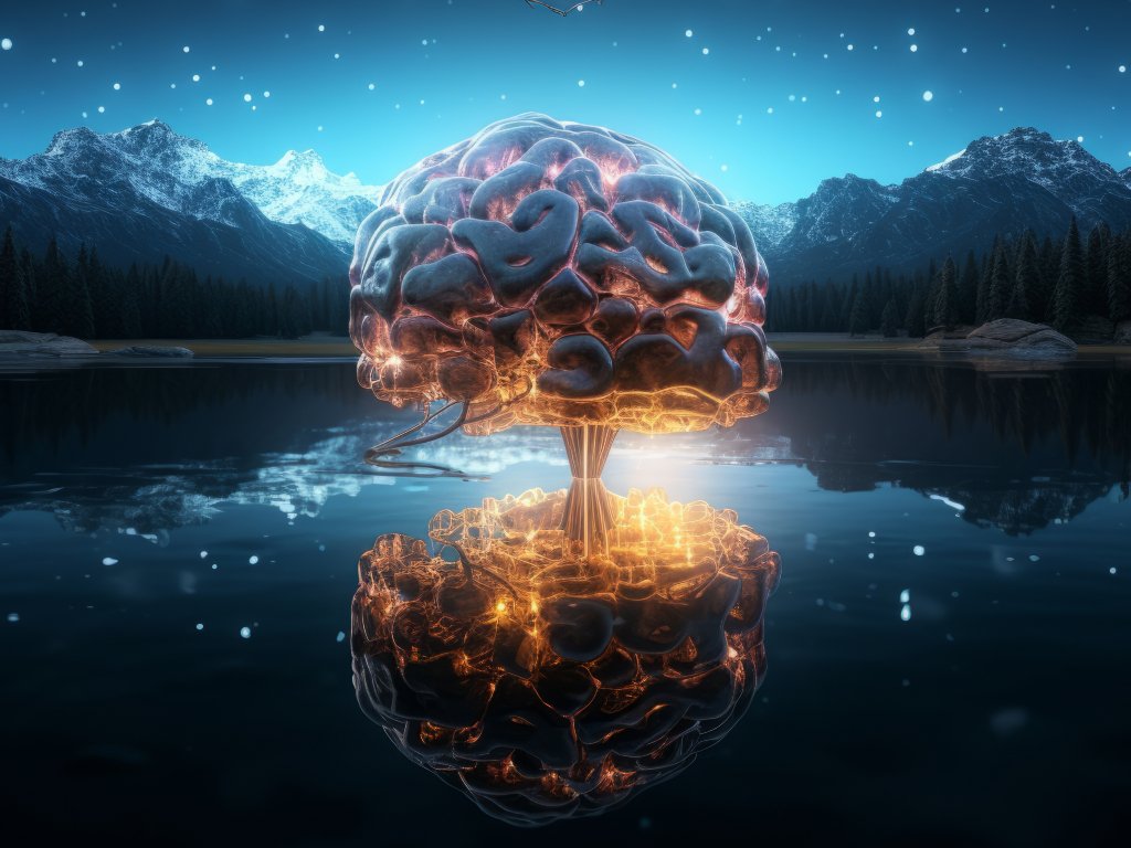 Heavy gray clouds in the sky. 